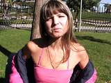Petite blonde in pink is excited to play with a giant dick.