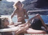 two hot blondes in bikini hardcore threesome in a boat