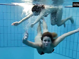 Young fresh swimming pool teen lesbians