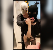 Masked amateur perverts have sex in fitting room