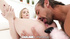 Drooling all over cock makes it ready for blonde's butthole