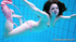 Brunette slovak swimming pool teen showing big pussy