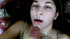 Young brunette babe sucks dick