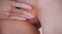 romantic blonde teen eating