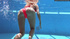 Beautiful russian swimming pool teen showing skinny pussy