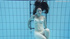 Small tits brunette underwater teens showing blonde pussy