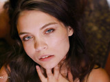 Petite brunette teen showing hot pussy