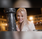 Sexy russian babe deep throated with big dick