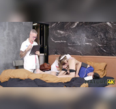 Blonde european mature nurse screwed by doctor