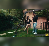 Beautiful asian big ass mom banged with big white cock