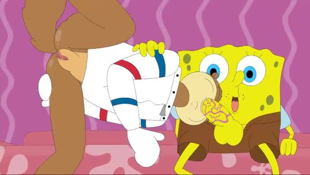 610px x 344px - SpongeBob's raunchy squirrel slut goes down on him - Porn ...