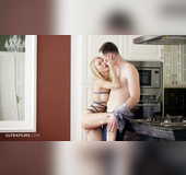 Beautiful blonde girl eating pussy