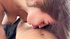 Shaved real hot girl fucking sucks dick