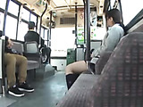 uniformed japanese schoolgirl on the bus gets fondled and groped