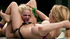 Wild blonde ladies are ready for some nasty wrestling fun